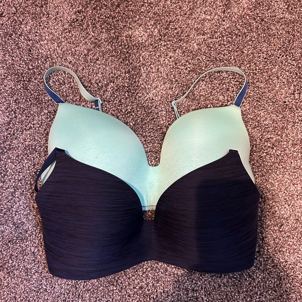 Mint and Navy Blue Women's Bras